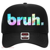 Bruh Tie Dye Brah Bro Dude Greeting Slang Funny Meme Saying  Hat thumb 0