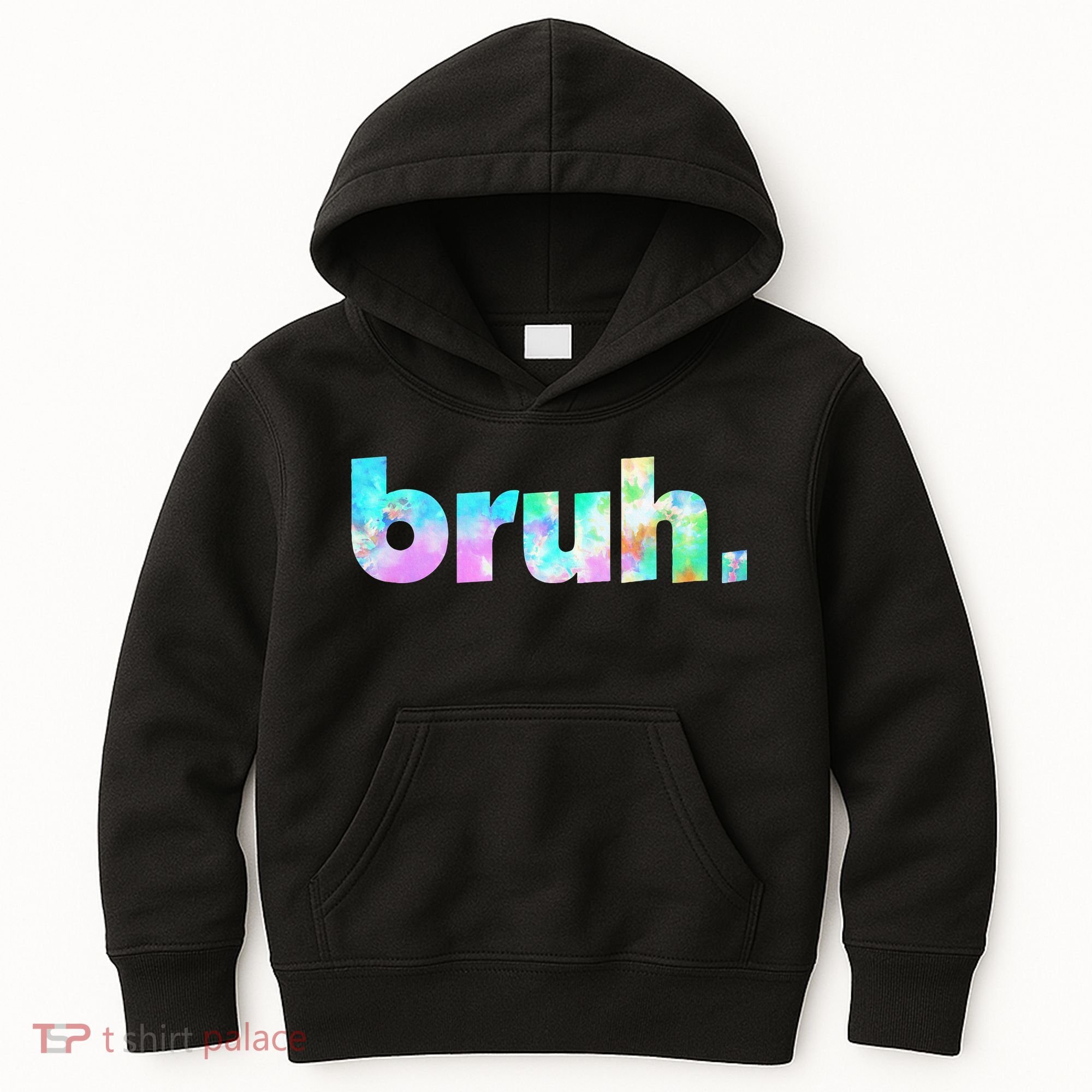 Bruh Tie Dye Brah Bro Dude Greeting Slang Funny Meme Saying  Kids Hoodie