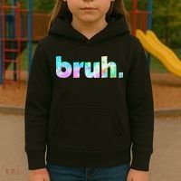 Bruh Tie Dye Brah Bro Dude Greeting Slang Funny Meme Saying  Kids Hoodie thumb 3