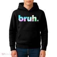 Bruh Tie Dye Brah Bro Dude Greeting Slang Funny Meme Saying  Kids Hoodie thumb 4