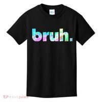 Bruh Tie Dye Brah Bro Dude Greeting Slang Funny Meme Saying  Kids T-Shirt thumb 0