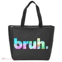 Bruh Tie Dye Brah Bro Dude Greeting Slang Funny Meme Saying  Tote Bag thumb 0