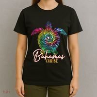 Bahamas Tie Dye Sea Turtle Caribe Matching Family Vacation T-Shirt thumb 4