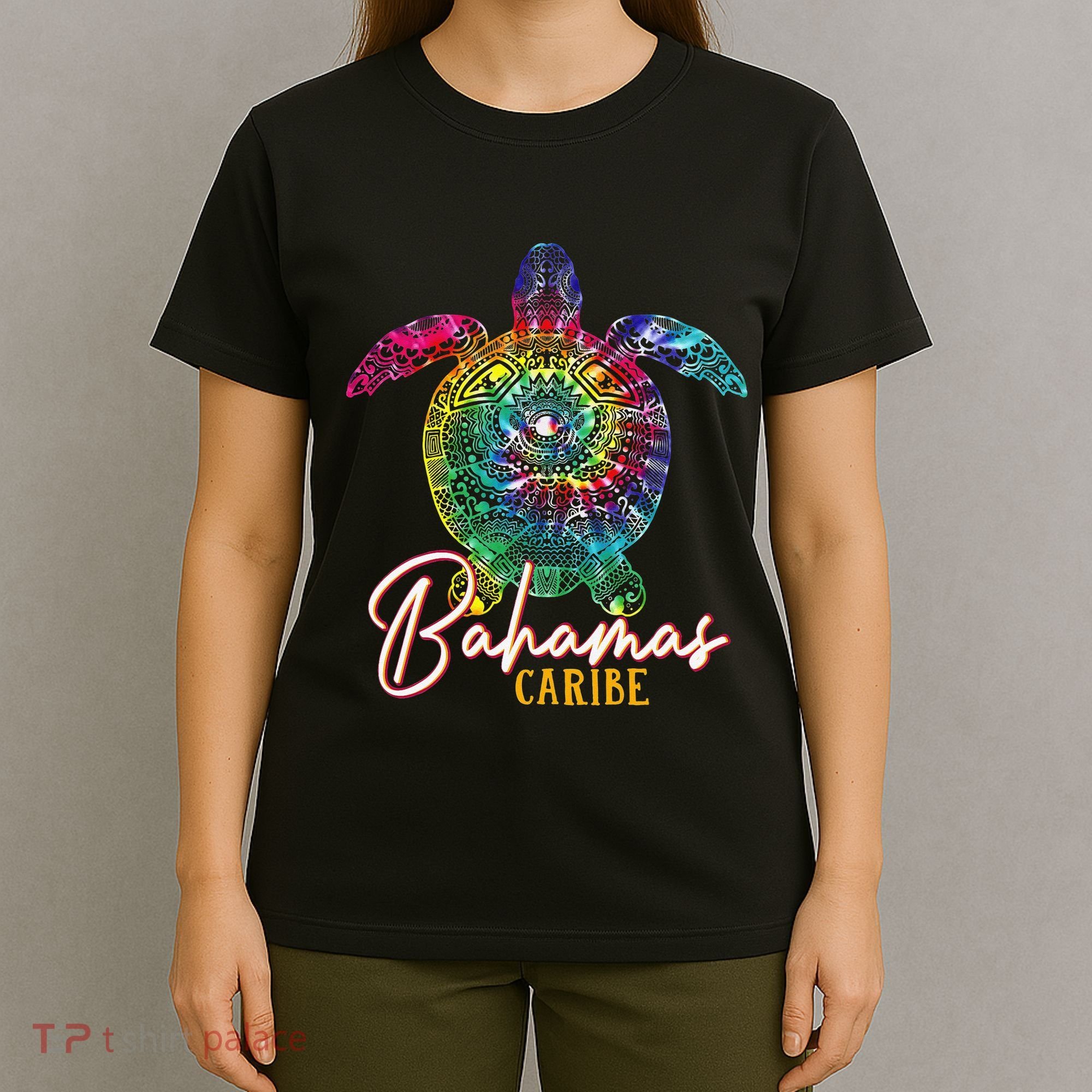 Bahamas Tie Dye Sea Turtle Caribe Matching Family Vacation T-Shirt