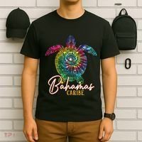 Bahamas Tie Dye Sea Turtle Caribe Matching Family Vacation T-Shirt thumb 6