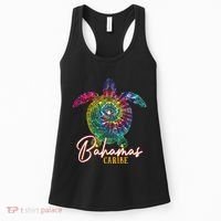 Bahamas Tie Dye Sea Turtle Caribe Matching Family Vacation Women's Tank Top thumb 0
