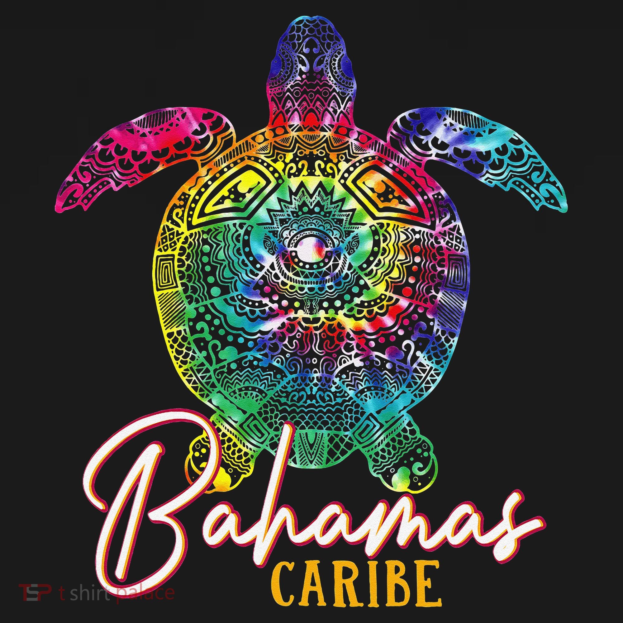 Bahamas Tie Dye Sea Turtle Caribe Matching Family Vacation Women's Tank Top