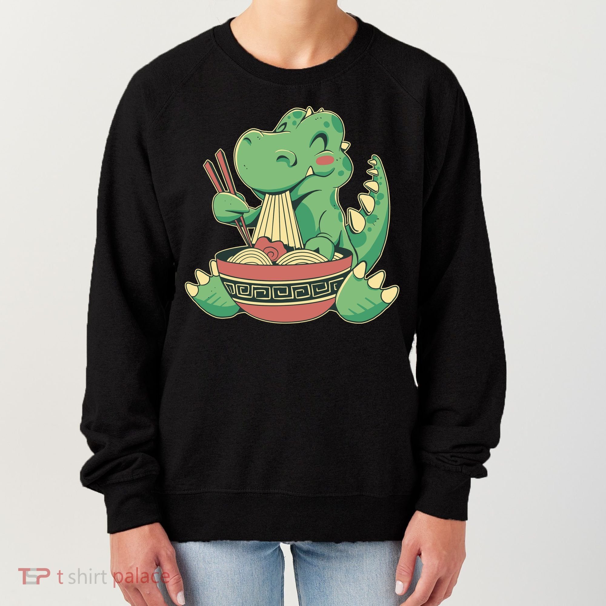 Baby Trex Eating Ramen Noodles Women's Sweatshirt