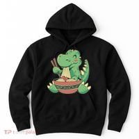 Baby Trex Eating Ramen Noodles Hoodie thumb 0