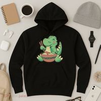 Baby Trex Eating Ramen Noodles Hoodie thumb 3
