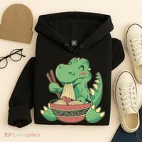 Baby Trex Eating Ramen Noodles Hoodie thumb 4