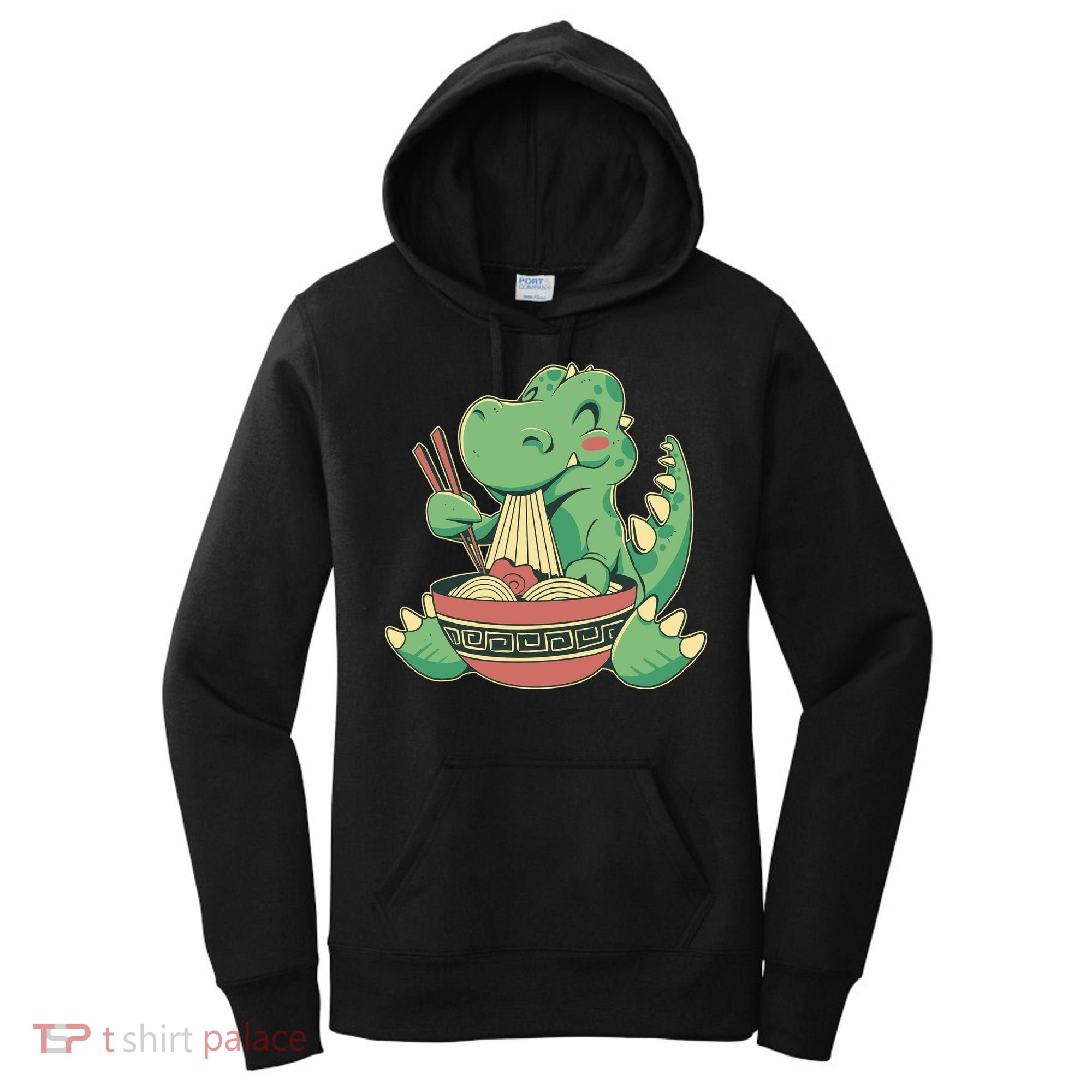 Baby Trex Eating Ramen Noodles Women's Hoodie