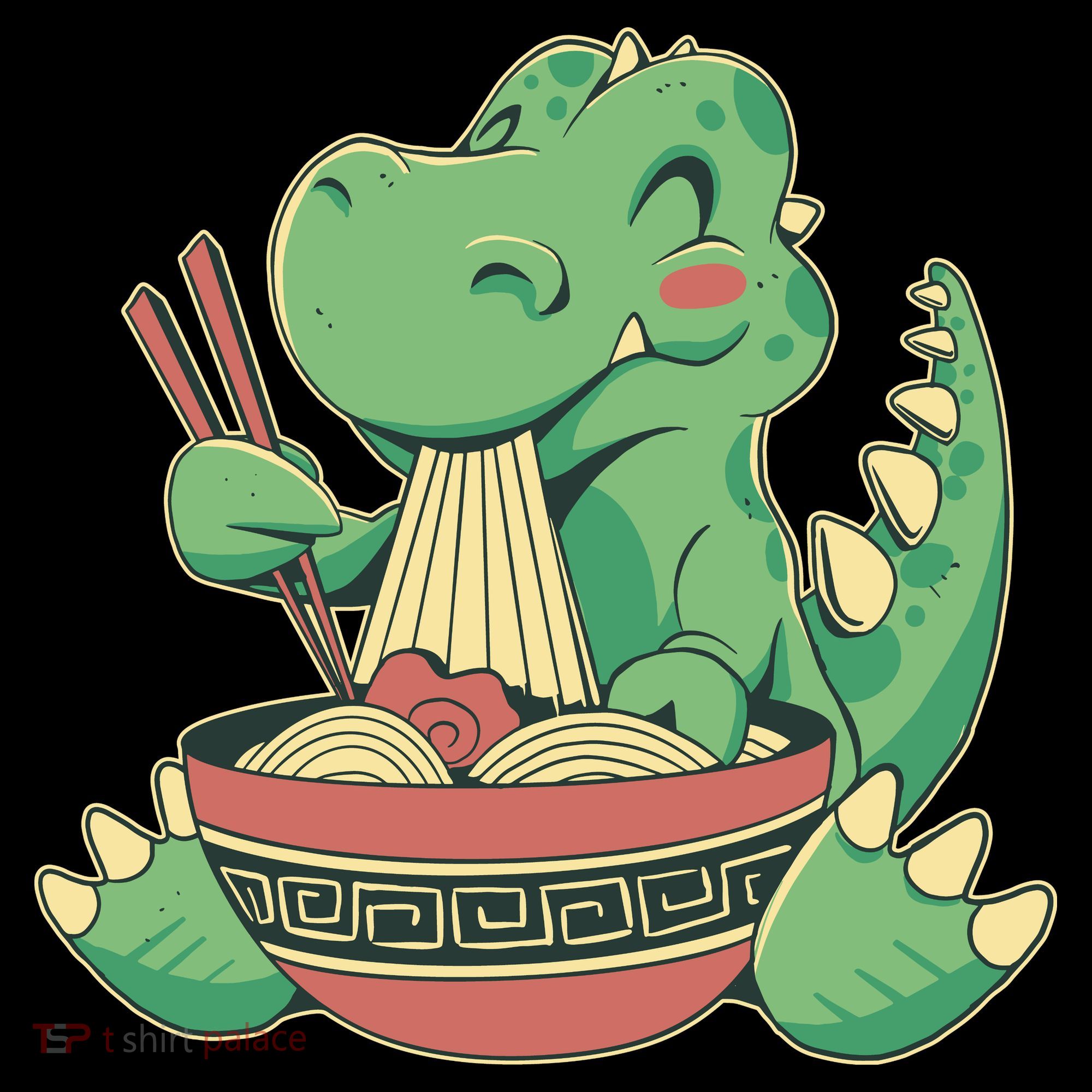 Baby Trex Eating Ramen Noodles Women's Hoodie
