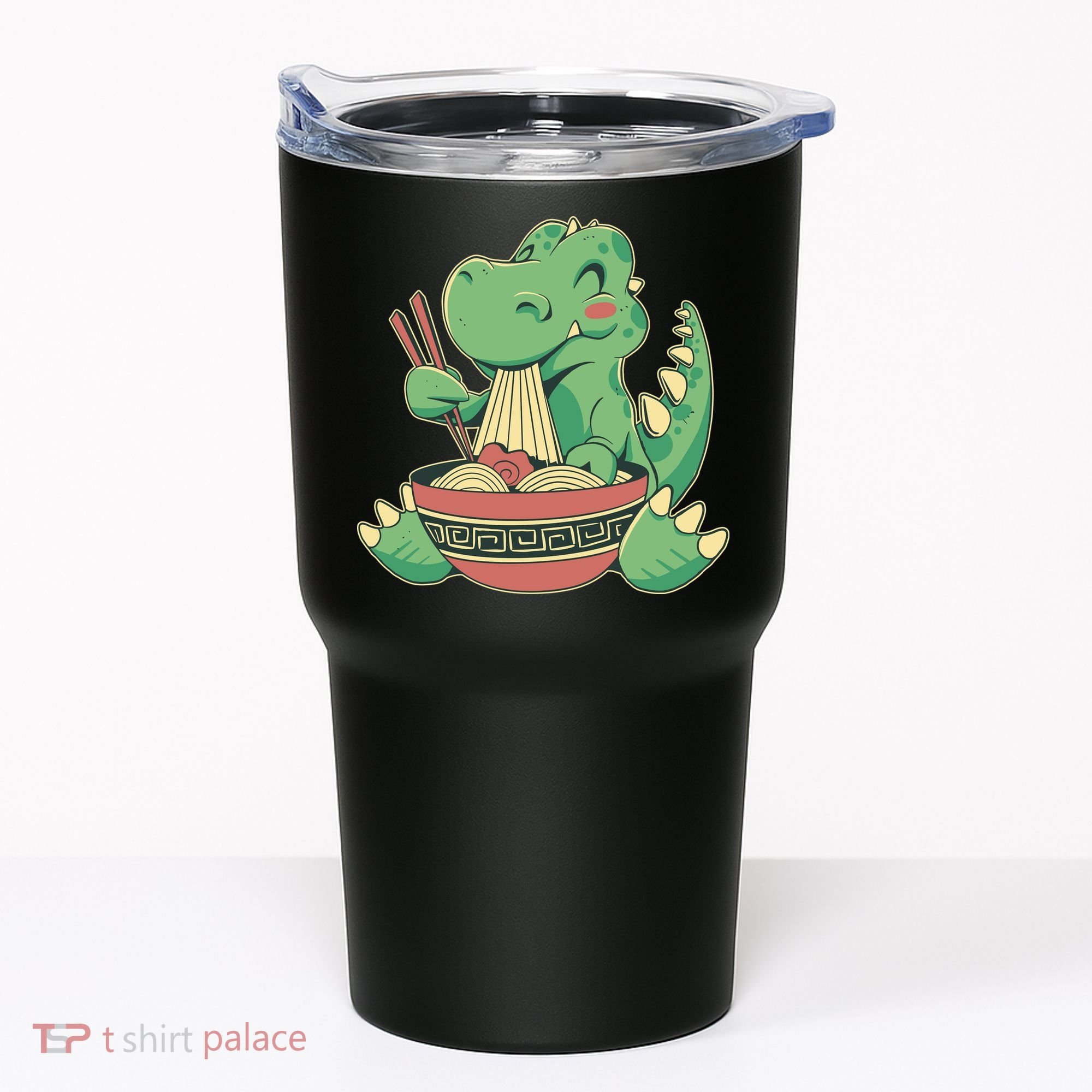 Baby Trex Eating Ramen Noodles Tumbler