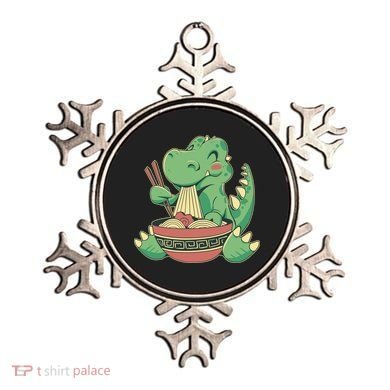 Baby Trex Eating Ramen Noodles Ornament