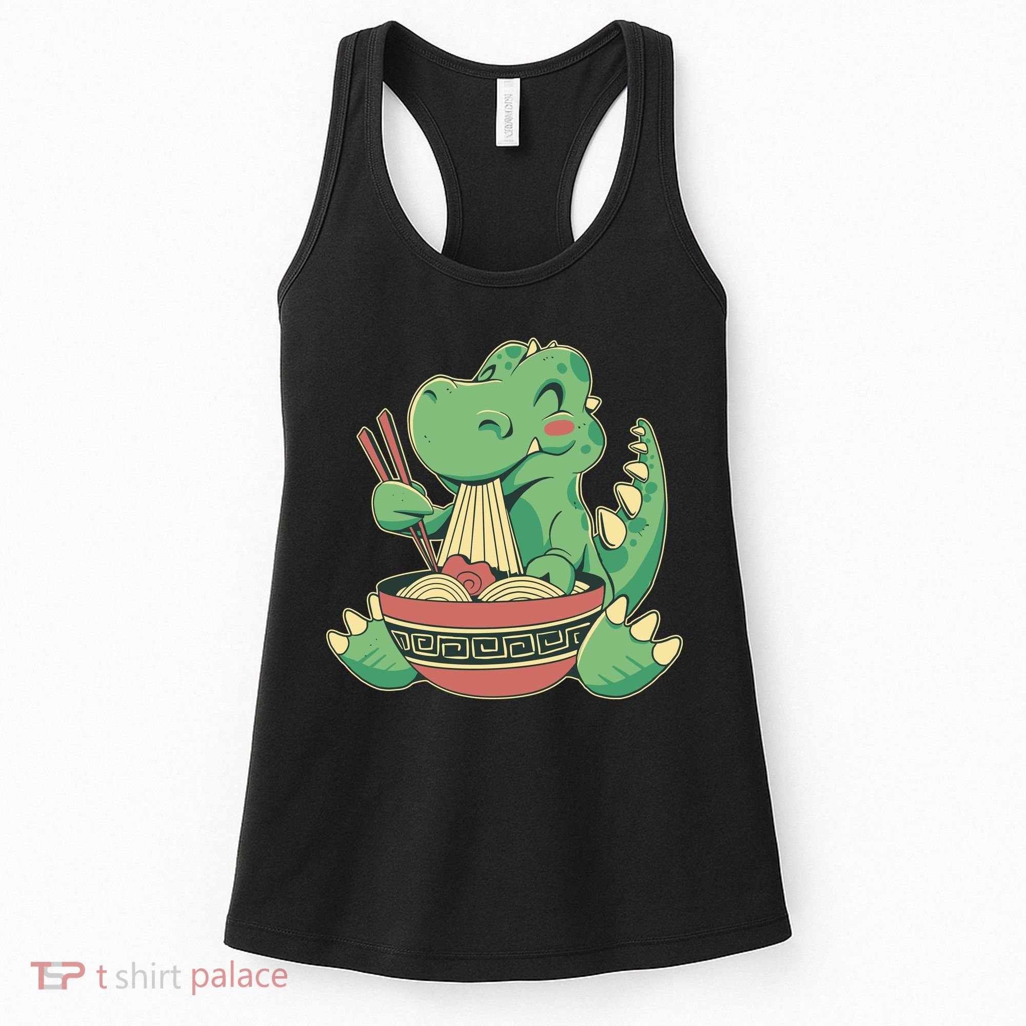 Baby Trex Eating Ramen Noodles Women's Tank Top