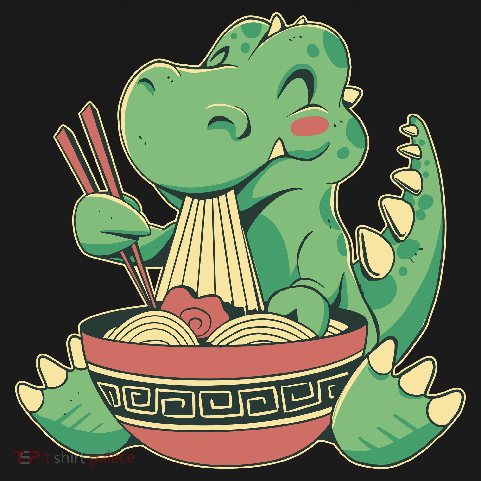 Baby Trex Eating Ramen Noodles Women's Tank Top