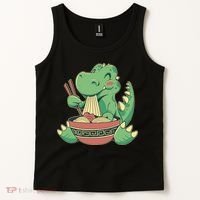 Baby Trex Eating Ramen Noodles Tank Top thumb 2