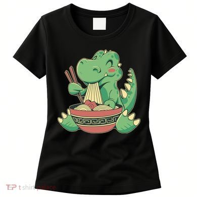 Baby Trex Eating Ramen Noodles Women's T-Shirt
