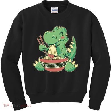 Baby Trex Eating Ramen Noodles Kids Sweatshirt