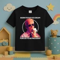 Born To Eat Ice Cream Forced To Be President Toddler T-Shirt thumb 3