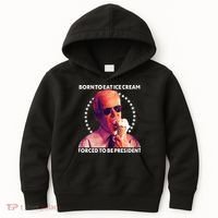Born To Eat Ice Cream Forced To Be President Kids Hoodie thumb 0