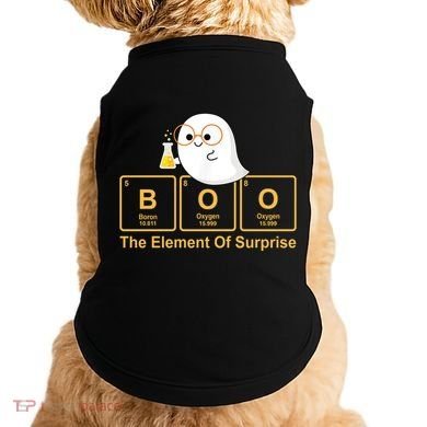 Boo The Element Of Surprise Ghost Chemist Halloween Doggie Tank