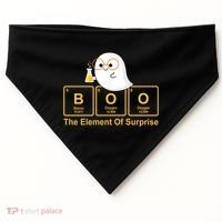 Boo The Element Of Surprise Ghost Chemist Halloween USA-Made Doggie Bandana thumb 0
