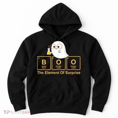 Boo The Element Of Surprise Ghost Chemist Halloween Hoodie