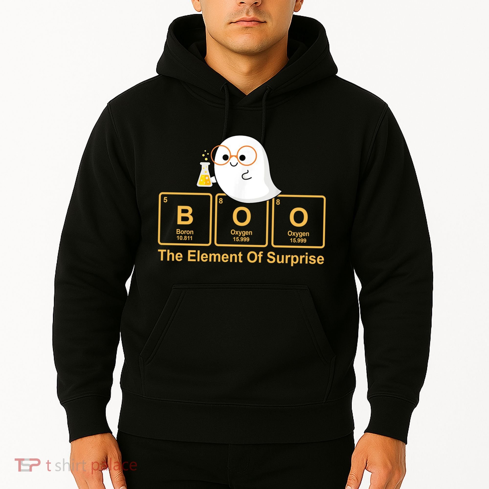 Boo The Element Of Surprise Ghost Chemist Halloween Hoodie