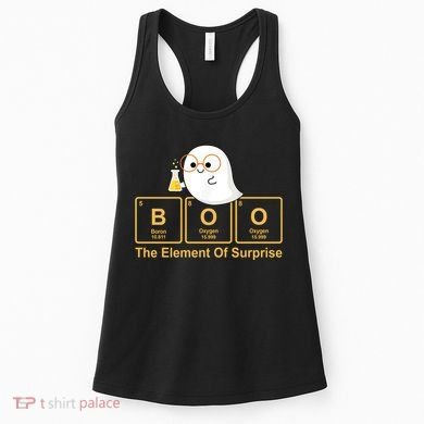 Boo The Element Of Surprise Ghost Chemist Halloween Women's Tank Top
