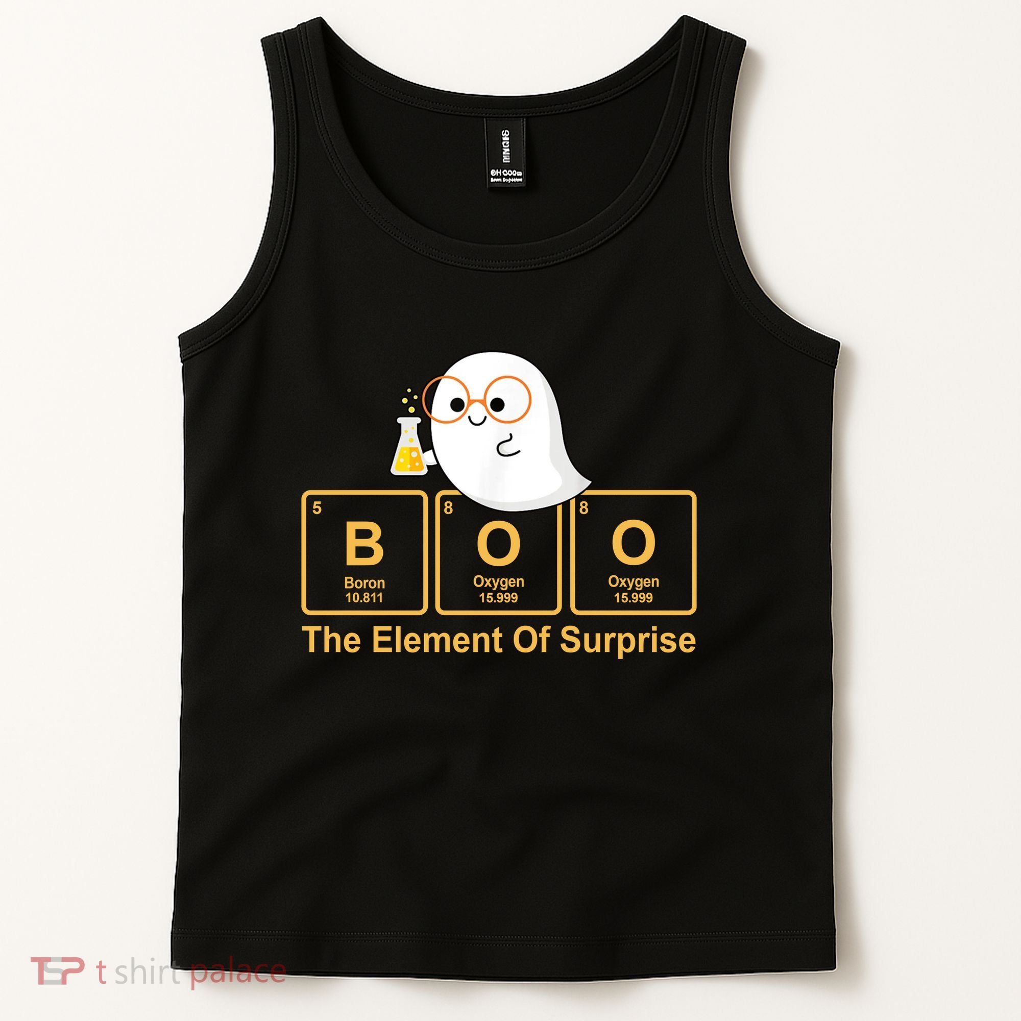 Boo The Element Of Surprise Ghost Chemist Halloween Tank Top