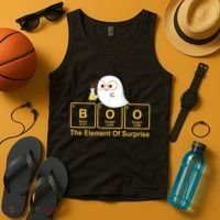 Boo The Element Of Surprise Ghost Chemist Halloween Tank Top thumb 4