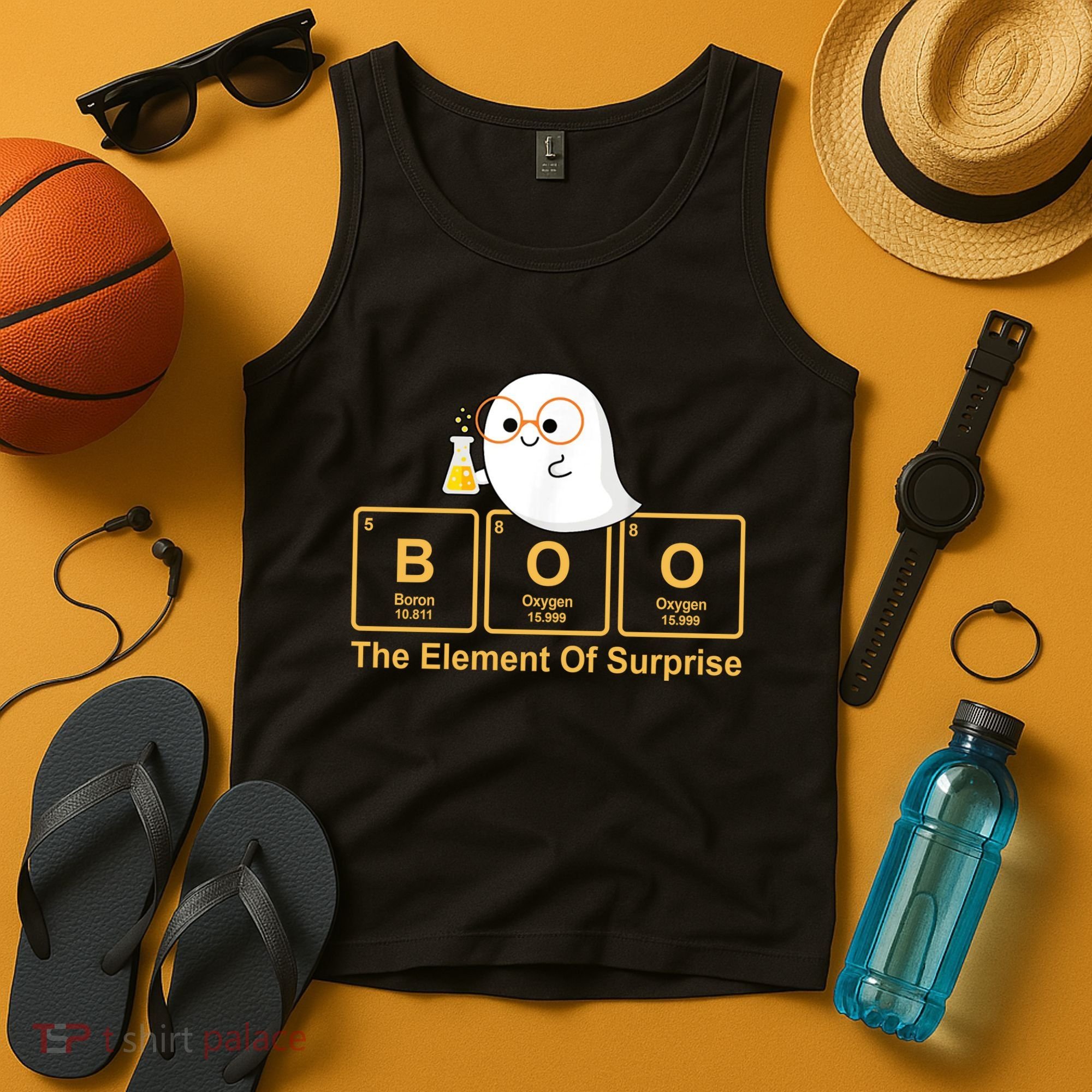 Boo The Element Of Surprise Ghost Chemist Halloween Tank Top
