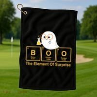 Boo The Element Of Surprise Ghost Chemist Halloween Golf Towel thumb 1