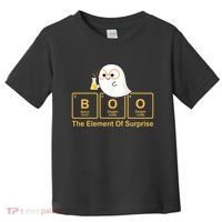 Boo The Element Of Surprise Ghost Chemist Halloween Toddler T-Shirt thumb 0