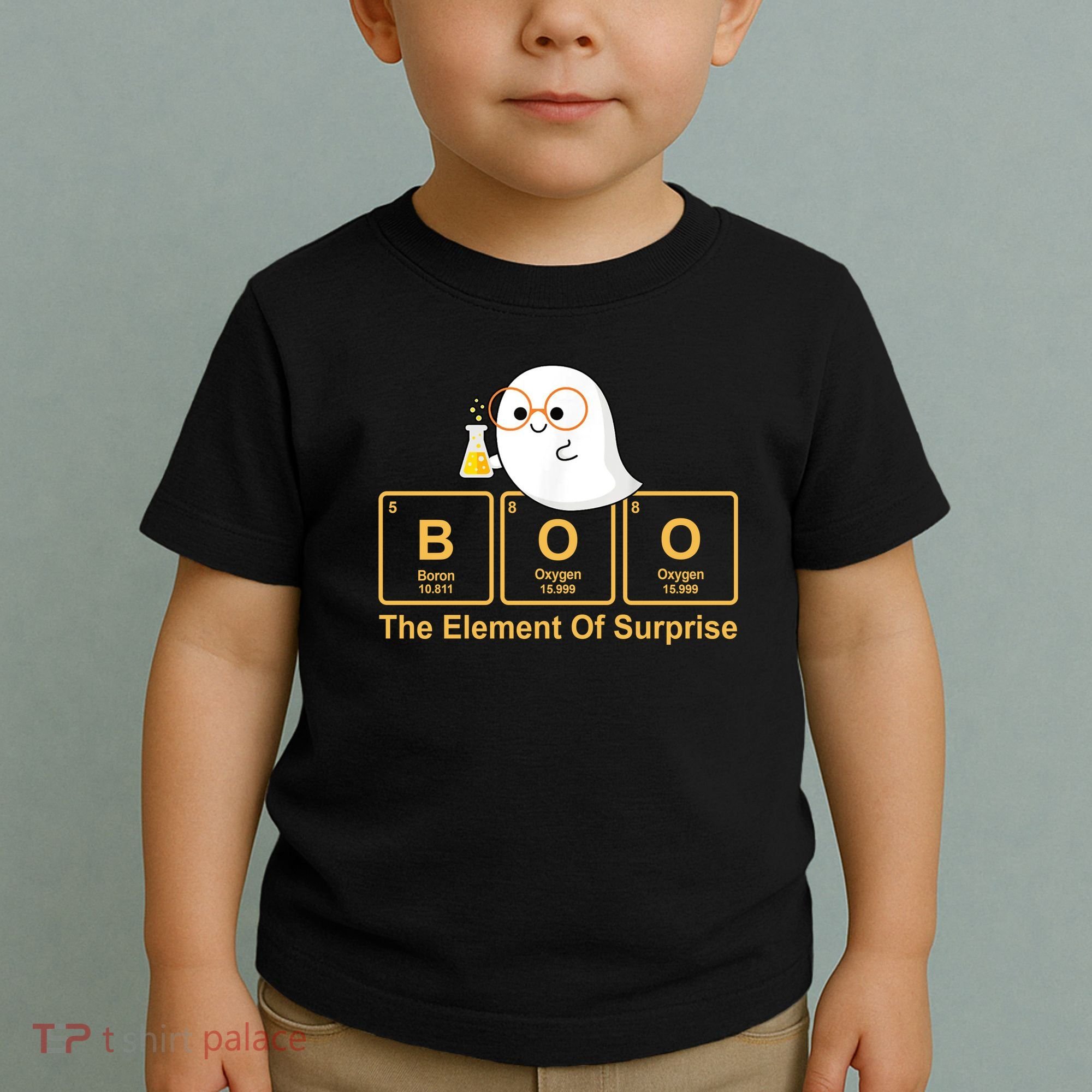 Boo The Element Of Surprise Ghost Chemist Halloween Toddler T-Shirt