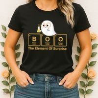 Boo The Element Of Surprise Ghost Chemist Halloween Women's T-Shirt thumb 2