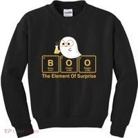 Boo The Element Of Surprise Ghost Chemist Halloween Kids Sweatshirt thumb 0