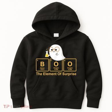 Boo The Element Of Surprise Ghost Chemist Halloween Kids Hoodie