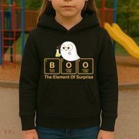 Boo The Element Of Surprise Ghost Chemist Halloween Kids Hoodie thumb 3