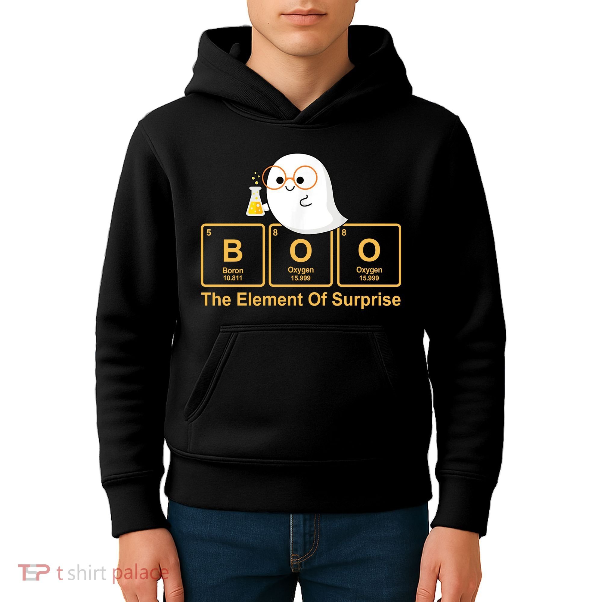 Boo The Element Of Surprise Ghost Chemist Halloween Kids Hoodie