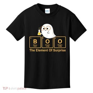Boo The Element Of Surprise Ghost Chemist Halloween Kids T-Shirt