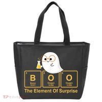 Boo The Element Of Surprise Ghost Chemist Halloween Tote Bag thumb 0