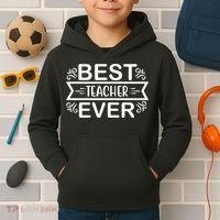 Best Teacher Ever Kids Hoodie thumb 2