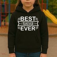 Best Teacher Ever Kids Hoodie thumb 3