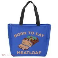 Born To Eat Meatloaf Funny Thanksgiving Gift Costume Tote Bag thumb 0
