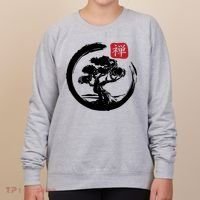 Bonsai Tree Enso Circle Japanese Zen Yoga Buddhism Aesthetic Meaningful Gift Women's Sweatshirt thumb 0