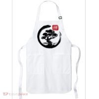 Bonsai Tree Enso Circle Japanese Zen Yoga Buddhism Aesthetic Meaningful Gift Apron thumb 0
