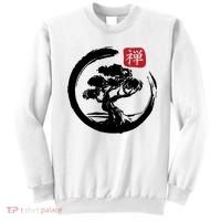 Bonsai Tree Enso Circle Japanese Zen Yoga Buddhism Aesthetic Meaningful Gift Sweatshirt thumb 0
